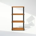 thumbnail image 5 of Furinno Turn-N-Tube 4-Tier Multipurpose Shelf Display Rack, Shelving Unit, Bookcase, Light Cherry/Black, 5 of 6