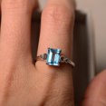 thumbnail image 5 of Swiss Blue Topaz,Solitaire Gemstone Silver Engagement Ring For Beloved, 5 of 5