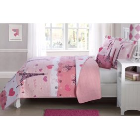 Better Homes And Gardens Twin Twin Xl Paris Hearts Reversible Kids