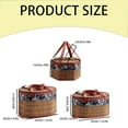 thumbnail image 3 of Home Textile Storage,Basket Woven Picnic Storage Rattan Wicker Egg Serving Gift Baskets Food Vintage Organizer Fruit Lid Hyacinth, 3 of 9