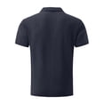thumbnail image 4 of Breeze Polo Shirts for Men Beer Belly Short Sleeve Collared Quick Dry Textured Ultra Comfortable Shirts for Office Summer Daily Light Gray M, 4 of 5