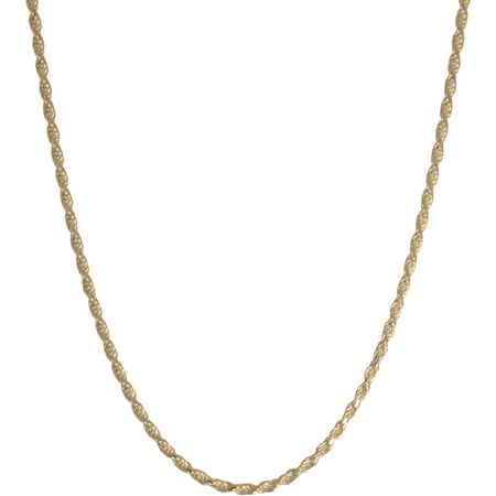 Gold over Sterling Silver Rope Necklace, 20