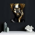 thumbnail image 4 of COMIO African Art Wall Decor Elegant African American Wall Art Black and Gold Leaf Women Portrait Print Painting Framed for Home Living Room Bedroom Decor, 4 of 4