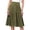 Army Green, variant on Riforla Womens Skirts Comfy Basic Solid Color Stretch A-Line Flared High Waist Knit Skirt Knee Length Skirt Army Green XXL