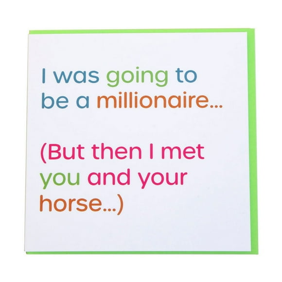 Gubblecote Millionaire Wordy Greetings Card