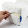 thumbnail image 6 of Contoured Knee Pillow - Cooling Gel Memory Foam with Elastic Strap, Relieves Back Hip Knee Sciatica Pain for Side Sleepers and Pregnancy Support, 6 of 7