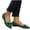 Green, variant on Womens Plus Size Suede Flats Bow Wrap Around Strap Comfort Casual Shoes Spring Summer