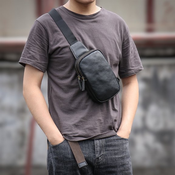 Men's Simple And Versatile Shoulder Bag,Black