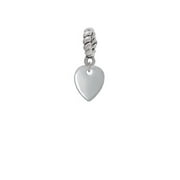 Silvertone Mini Guitar Pick - Rope Charm Bead
