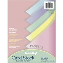 Array Card Stock Paper, 8-1/2 x 11 Inches, Assorted Pastel Colors, Pack of 100