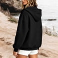 thumbnail image 5 of Women's Zip Up Hoodies Casual Long Sleeve Sweatshirts Fall Track Jackets Long Sleeve Solid Color Jacket, Zipper Jackets with Pockets, Loose Fit Sweatshirt, Fall Hoodie for Ladies, Fashion Clothes, 5 of 7