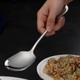 thumbnail image 4 of Stainless Steel Spoon Flat Bottom Dessert Spoon Rice Spoon Mirror Polished for Easy Cleaning Use for Yogurt Soup Porridge Iced Drinks Kitchen Dining Essential, 4 of 7
