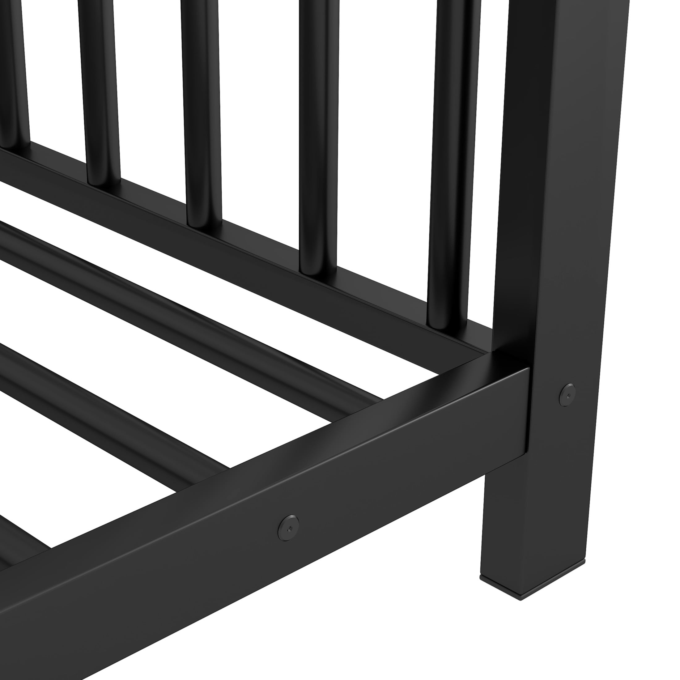 Noble House Ella Twin Metal House Bed, Modern Minimalist Playhouse Bed Frame with Wood Slats, for Kids, Black