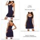 thumbnail image 5 of Mujeres sin mangas camisón doble hombro Encaje decoración sleepshirt casual homewear, 5 of 6