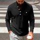 thumbnail image 4 of pstuiky camisa de manga larga para hombre, Camisa informal de sarga de color liso con cuello alto y bolsillos abotonados para hombre top de hombre l, 4 of 6