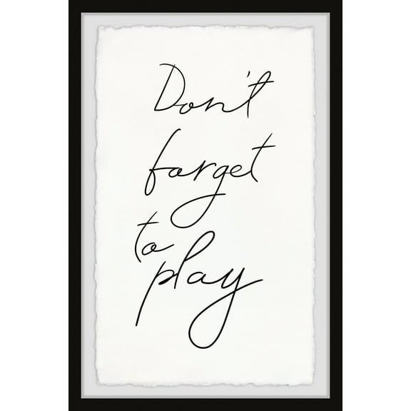 Marmont Hill Don't Forget to Play II Framed Painting Print
