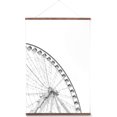 thumbnail image 1 of (20 in | 51 cm) Dark Oak Solid Oak Wood Magnetic Poster Frame Picture Hanger, 1 of 4