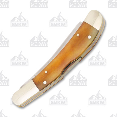 Rough Ryder RR2003 Lockback Razor Smooth Amber Folding Pocket Knife