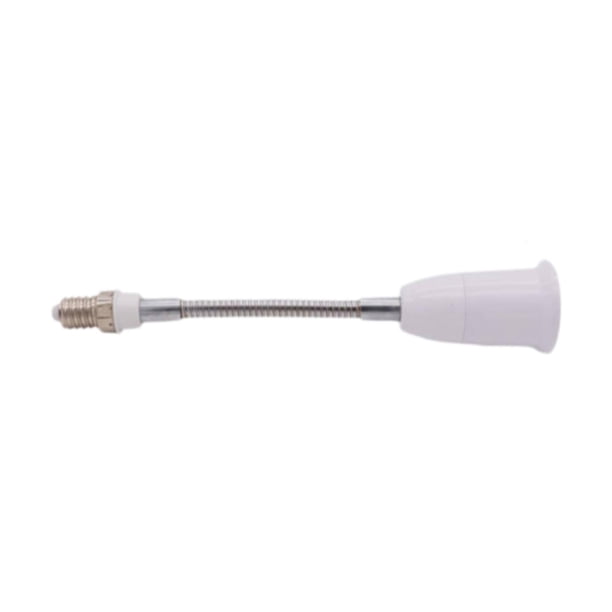 Adaptador de portalámparas giratorio E14 a E27, extensión de cuello de cisne, grados articulados 48 cm