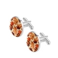 thumbnail image 2 of Maple Leaves Elegant Mens Cufflink Set for Formal Attire - Stainless Steel Shirt Cufflinks for Wedding and Business Events, 2 of 6
