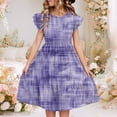 thumbnail image 1 of LOVZFMLL Dresses Kids Summer Double Layer Ruffle Sleeve Dress 5-14 Years, 1 of 8