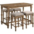 thumbnail image 1 of Best Master Furniture Eva 5 Piece Wood Counter Height Dining Set in Oak, 1 of 1