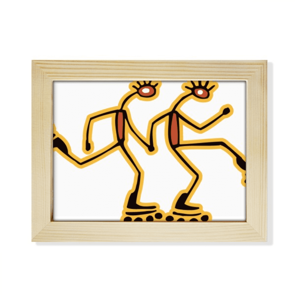 Egypt Figure Roller Skating Pattern Desktop Photo Frame Picture Art Decoration Painting 6x8 inch