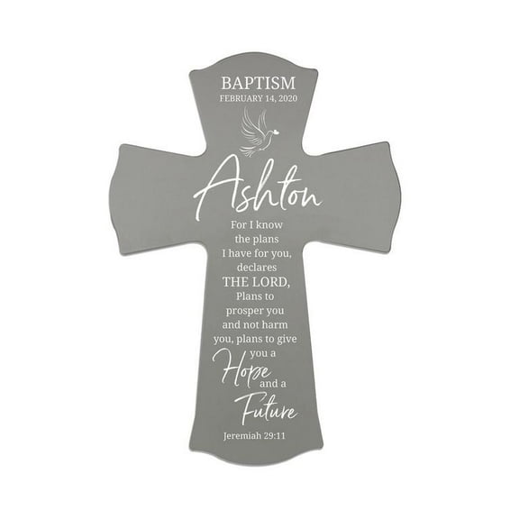 LifeSong Milestones 8x11.25in Black Wall Cross_Chloe Baptism