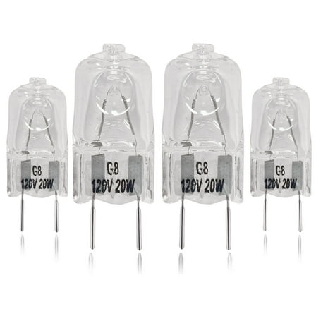 Microwave Light Bulb for GE Samsung Kenmore Maytag Elite Over The Stove Range Microwave Oven, Night Light/Stove Light Bulb G8 120V 20W Under Microwave Light, Replaces WB25X10019 WB36X10213, 4 Pack