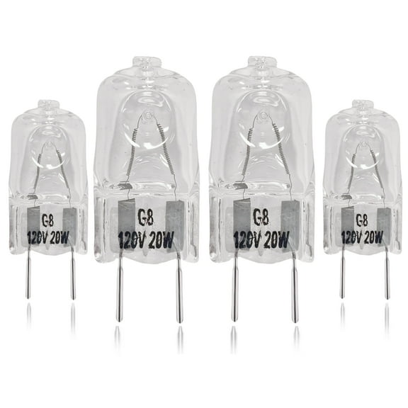 Microwave Light Bulb for GE Samsung Kenmore Maytag Elite Over The Stove Range Microwave Oven, Night Light/Stove Light Bulb G8 120V 20W Under Microwave Light, Replaces WB25X10019 WB36X10213, 4 Pack