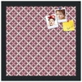 thumbnail image 2 of PinPix 14x14 Custom Cork Bulletin Board  Poster Board Has a Fabric Style Canvas Finish, Framed in Stylish Pink Pattern, by ArtToFrames (PinPix-470), 2 of 5