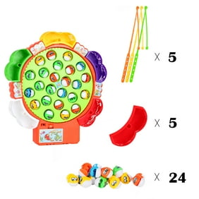 Battat - Magnetic Fishing Set - Outdoor Toy Fishing Game with 2 Magnetic Rods & 4 Fish for Kids