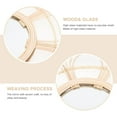 thumbnail image 3 of Woven Wall Hanging Mirror Rattan Wall Mirror Rattan Hanging Mirror Decor, 3 of 9