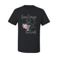 thumbnail image 2 of Wild Bobby, Have Courage & Be Kind Flower Artsy Gift Inspirational Pop Culture Men's Graphic T-Shirt, Black, Small, 2 of 3