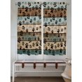 thumbnail image 5 of Dog Paws Printed Living Room Curtains 72 Inches length, Vintage Teal Brown Wooden Farmhouse Window Treatment Curtain Drapes, Light Filtering Drapes for Bedroom Laundry Room, 52"x72", 2 Panels, 5 of 7