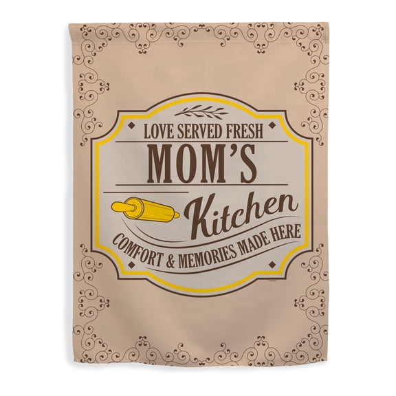 ThisWear Mom Gifts for Women Love Served Fresh Mom's Kitchen Comfort Memories Made Here Vertical House Flag
