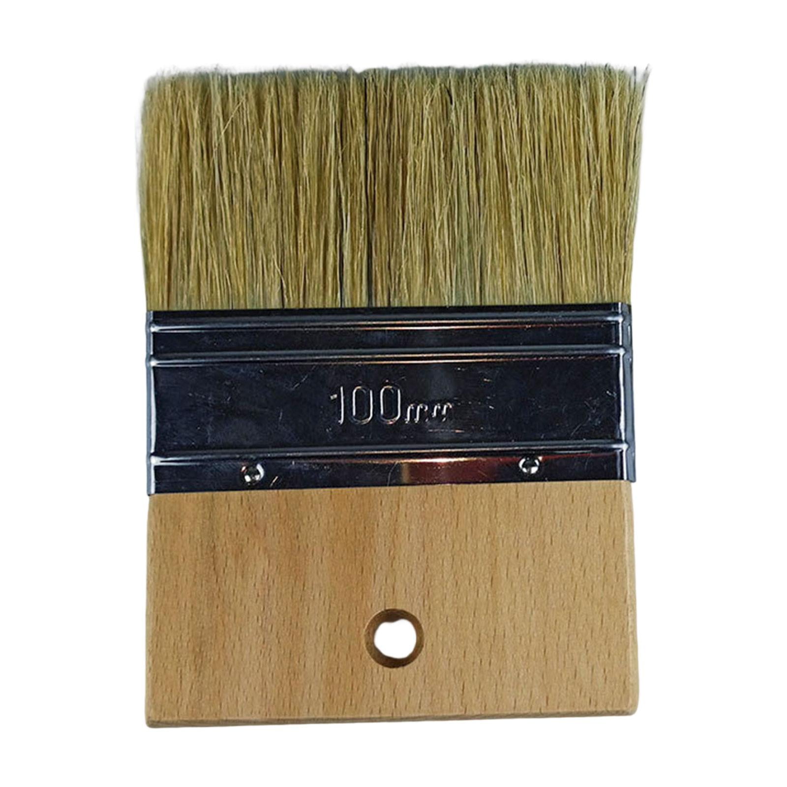 Buy NOUR WoodCare 33-100 Straight Wall Stain Brush, 4 in W, 2-3/4 in L  Bristle, Thin Beavertail Handle