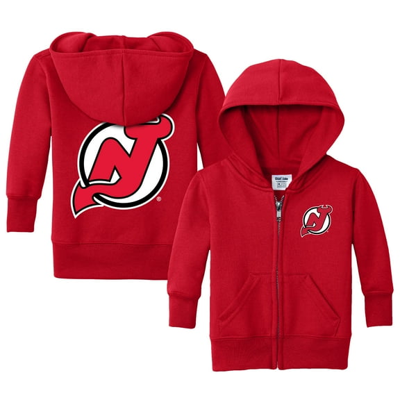 Infant Chad & Jake Red New Jersey Devils Logo Full-Zip Hoodie