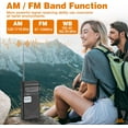 thumbnail image 3 of AM FM Radio Portable, NOAA Weather Radio, Transistor Radio 2AA Battery Operated with Long Range Reception, Loud Speaker, Transistor Antenna, Earphone Jack, Small Gifts for Seniors Elderly, 3 of 7