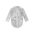 thumbnail image 4 of HULIJA Kids Boys Classic Tuxedo Sequined Blazer Tailcoat Swallowtail Suit Jacket Open Front Wedding Silver 6, 4 of 6