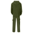 thumbnail image 6 of QATAINLAV Mens Sweatsuits 2 Piece Outfits Casual Zip Hoodie Jackets and Cargo Sweatpants Matching Sets Outdoor Workout Jogging Suit Tracksuits, Army Green, L, 6 of 7