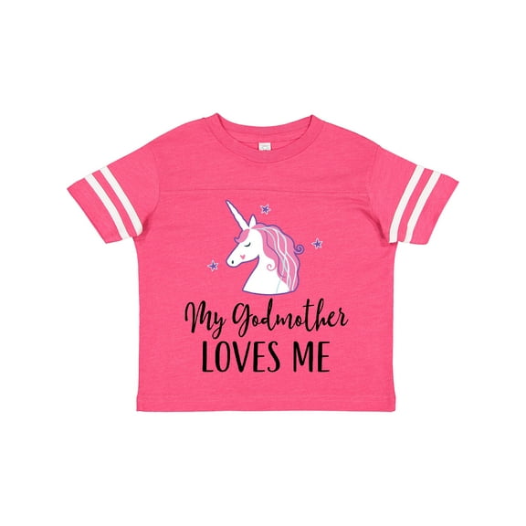 Inktastic My Godmother Loves Me Unicorn Girls Toddler T-Shirt