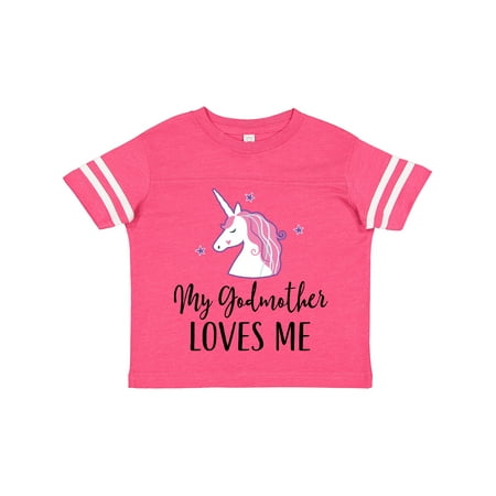 

Inktastic My Godmother Loves Me Unicorn Gift Toddler Toddler Girl T-Shirt