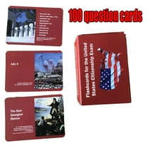 100PCS US Citizenship Flash Cards 2025,US Citizen Test Flash Cards Naturalization Test Study American Civics 100 USCIS Questions and Answers Citizenship Flashcards