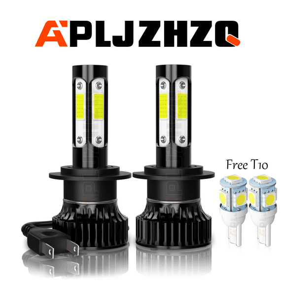 H7 LED Headlight Bulb Kit High or Low Beam 6000K Super White 5500LM Lights 2x