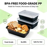 50 Pack Meal Prep Containers with Lids, Plastic Food Storage Containers Reusable BPA-Free, Microwave Safe Lunch Bento Box