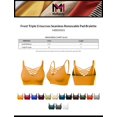 thumbnail image 2 of MixMatchy Women's Front Triple Crisscross Seamless Removable Pad Bralette, 2 of 4