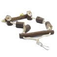 thumbnail image 3 of Wood Bird Swing Toy Interactive Bell Design Parrot Swing Perch Bird Cage Toy, 3 of 10