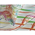 thumbnail image 4 of Ambesonne Grunge Quilted Bedspread Set 3 Pcs, Wavy Colorful Stripes, Queen Size, Multicolor, 4 of 5