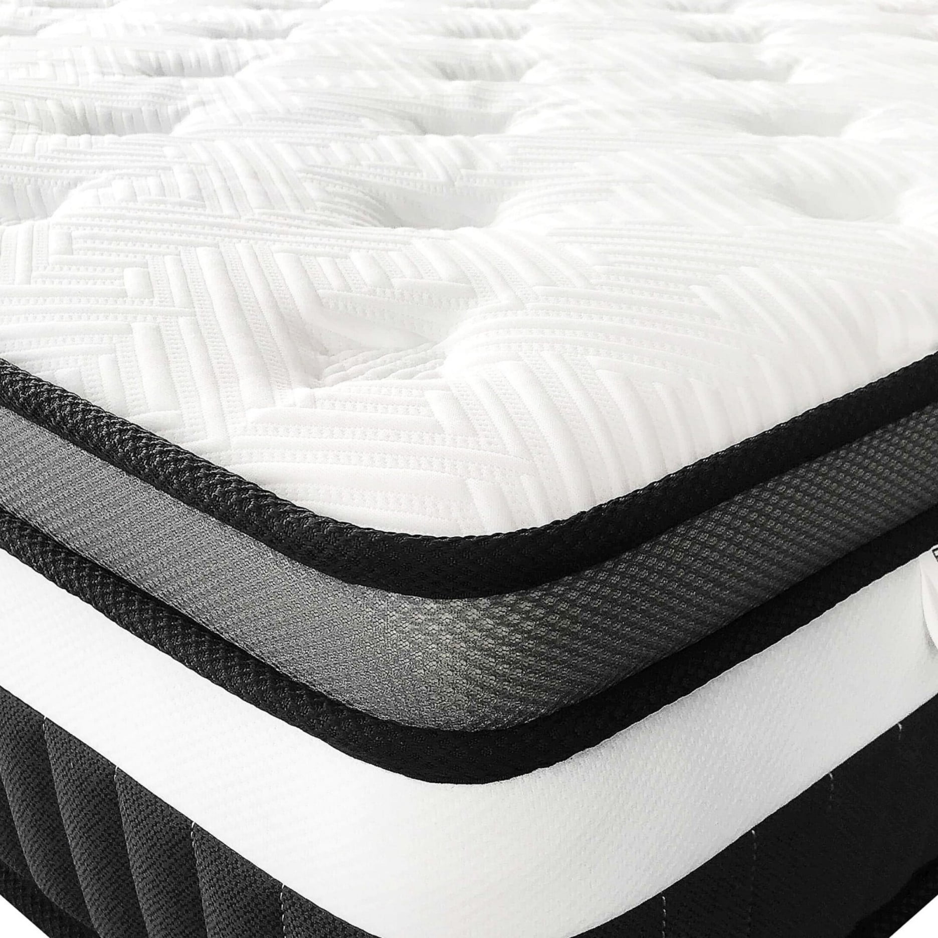 King Mattress, 14 Inch Mattress Memory Foam Mattress King Size, Fiberglass Free, Medium Firmness, Cooling Gel Foam, Certified Safe Foams & Fabric, Mattress in A Box